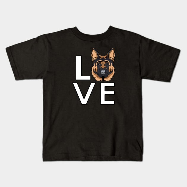 Love Shepherd Kids T-Shirt by nickbeta